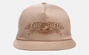 THRASHER X ANTI-HERO MAG BANNER SNAPBACK HAT KHAKI