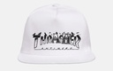 THRASHER X ANTI-HERO PIGEON MAG SNAPBACK HAT WHITE