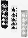 HUF ESSENTIALS PLANTLIFE SOCKS 3 PACK BLACK/WHITE/HEATHER GREY