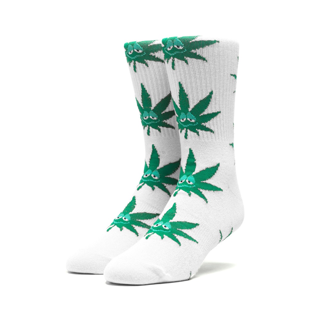 HUF GREEN BUDDY PLANTLIFE SOCKS WHITE