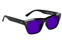 GLASSY SANTOS BLACK/PURPLE POLARIZED SUNGLASSES