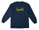 KROOKED SKRIPT NAVY/YELLOW LS L