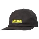 KROOKED MOONSMILE SCRIPT STRAPBACK HAT CHARCOAL