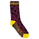 KROOKED MULTI BIRDS SOCKS BLACK/PINK/YELLOW