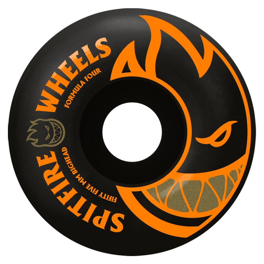 SPITFIRE FORMULA FOUR BIGHEAD BLACK/ORANGE 55MM 99D (Set of 4)