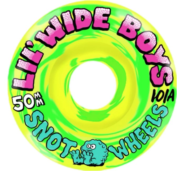 SNOT LIL' WIDE BOYS GREEN/YELLOW SWIRL 50MM 101A (Set of 4)