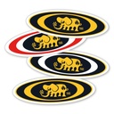 BLACK LABEL OVAL ELEPHANT STICKER