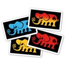 BLACK LABEL ELEPHANT BLOCK STICKER