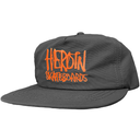 HEROIN SCRIPT NYLON SNAPBACK HAT BLACK/ORANGE