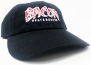 BACON EMBROIDERED LOGO DAD HAT BLACK