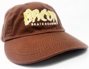 BACON EMBROIDERED LOGO DAD HAT BROWN