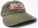 BACON EMBROIDERED LOGO DAD HAT OLIVE