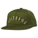 SPITFIRE OLD E ARCH SNAPBACK HAT OLIVE/GOLD