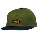 KROOKED MERMAID FISH SNAPBACK HAT OLIVE