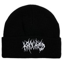 KROOKED NECRO SCRIPT CUFF BEANIE BLACK