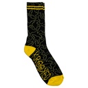 KROOKED MULTI BIRDS SOCKS BLACK/OLIVE/YELLOW