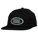 REAL OVAL EMB STRAPBACK HAT BLACK