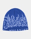 THRASHER FIRE OUTLINED SKULLY BEANIE BLUE