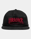 THRASHER X TOY MACHINE SCRATCH SNAPBACK HAT BLACK