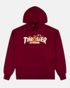 THRASHER X TOY MACHINE VORTEX MAROON HD/SWT XL