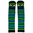 TOY MACHINE MONSTER FACE MINI STRIPES SOCKS GREEN