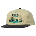 REAL EMB SNAPBACK HAT TAN/CHARCOAL