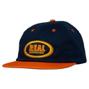 REAL OVAL EMB STRAPBACK HAT NAVY