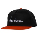 VENTURE BASIC 92 SNAPBACK HAT BLACK/RED