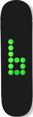 BRAILLE TEAM BLACK GREEN B BAMBOO DECK 8.25