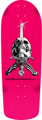 POWELL RODRIGUEZ SKULL & SWORD PINK OG SNUB REISSUE DECK 10.00 X 28.25