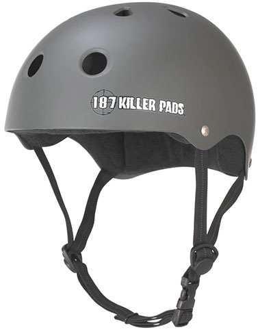 187 PRO SKATE HELMET  W/ SWEATSAVER LINER CHARCOAL MATTE L