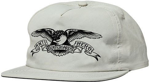 ANTI-HERO BASIC EAGLE SNAPBACK HAT LIGHT GREY