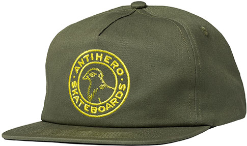 ANTI-HERO BASIC PIGEON ROUND SNAPBACK HAT SAGE