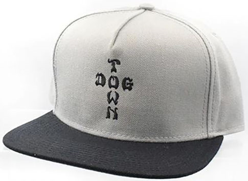 DOGTOWN CROSS LETTERS SNAPBACK HAT GREY/BLACK