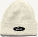 GIRL OVAL SCRIPT BEANIE BONE