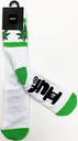 HUF GREEN BUDDY ATHLETIC SOCKS WHITE